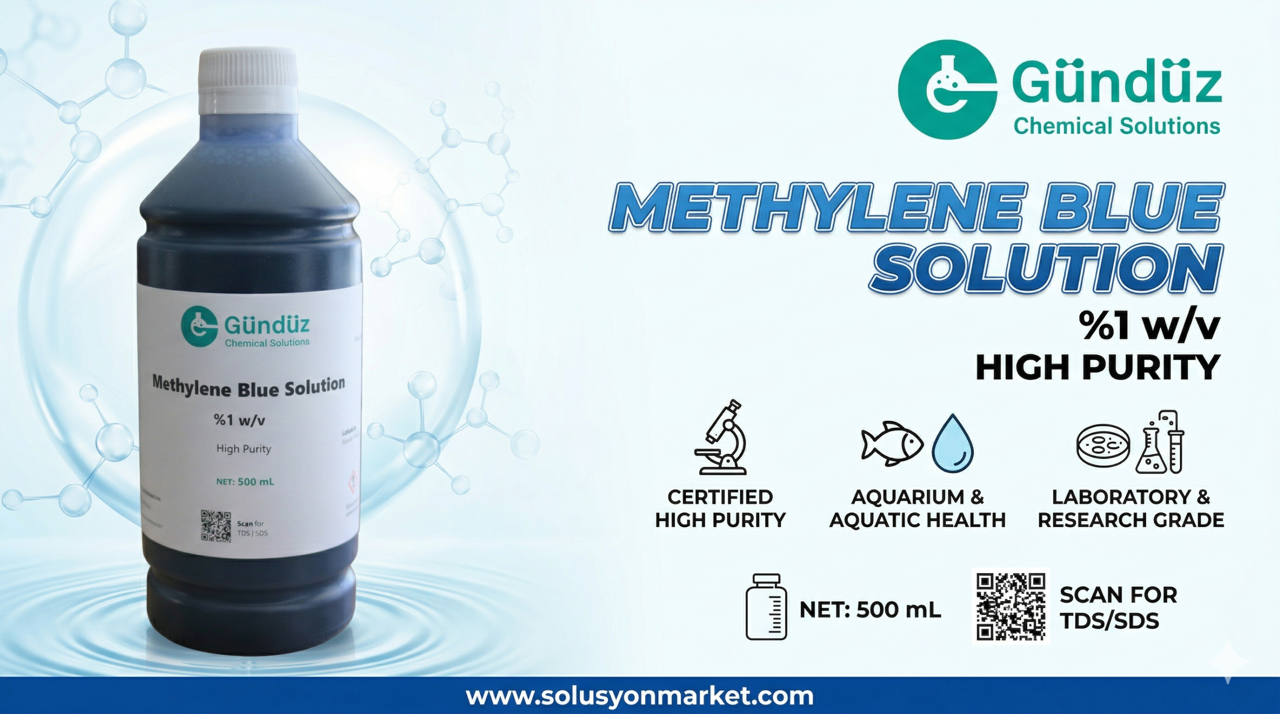 metilen mavisi saf solüsyon