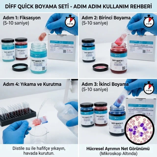 Diff Quick Boyama Seti#diffquick #diffquickstain #diffquickboyama Link: https://solusyonmarket.com/urun/diff-quick-boyama-seti/